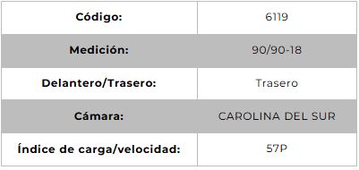 LLANTA+MOTO+90/90-18+T+TL+SPORT+MARCA+TECHNIC