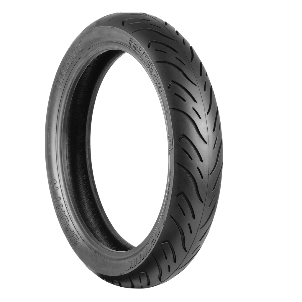 Llanta para moto 110/70-17 (TL) Tipo Tubular Modelo SPORT R Marca Technic Brasil
